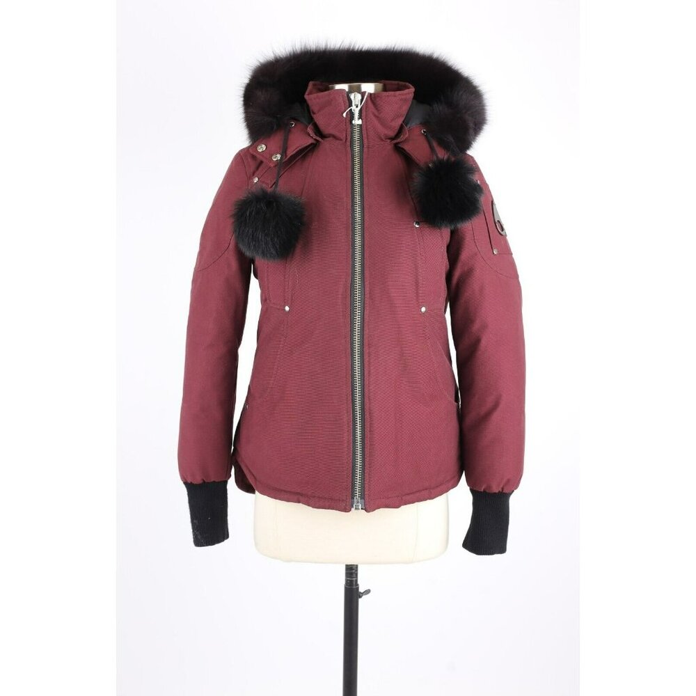 $1,295 Moose Knuckles Down Jacket w/ Removable Hood SZ S Wine Red LNWOT